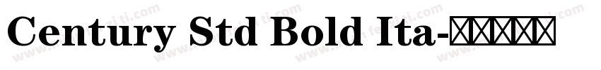 Century Std Bold Ita字体转换